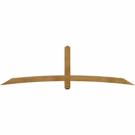 Ekena Millwork Bellingham Rough Sawn Timber Gable Bracket, Western Red Cedar, 96"W x 28"H x 4"D x 4"F, 7/12 Pitch GBW096X28X0404BEL00RWR